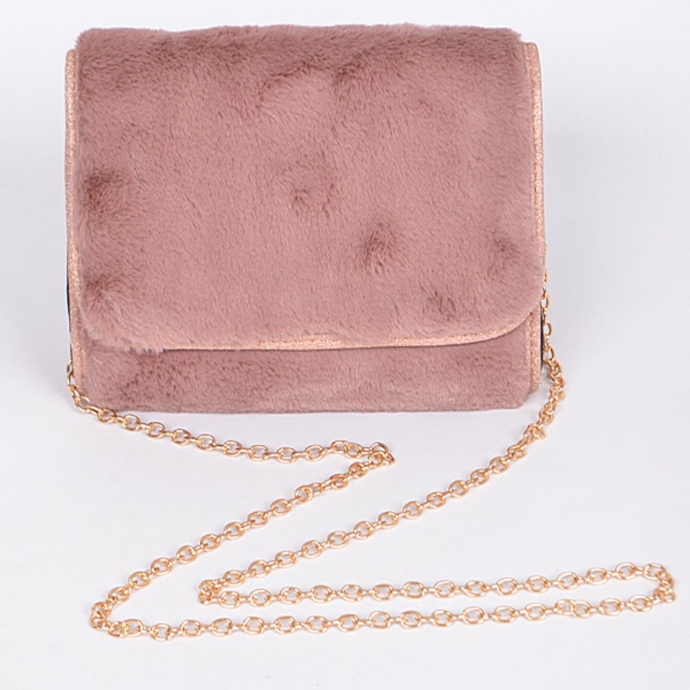 Faux Fur hobo crossbody clutch bag NWT - Picture 6 of 7